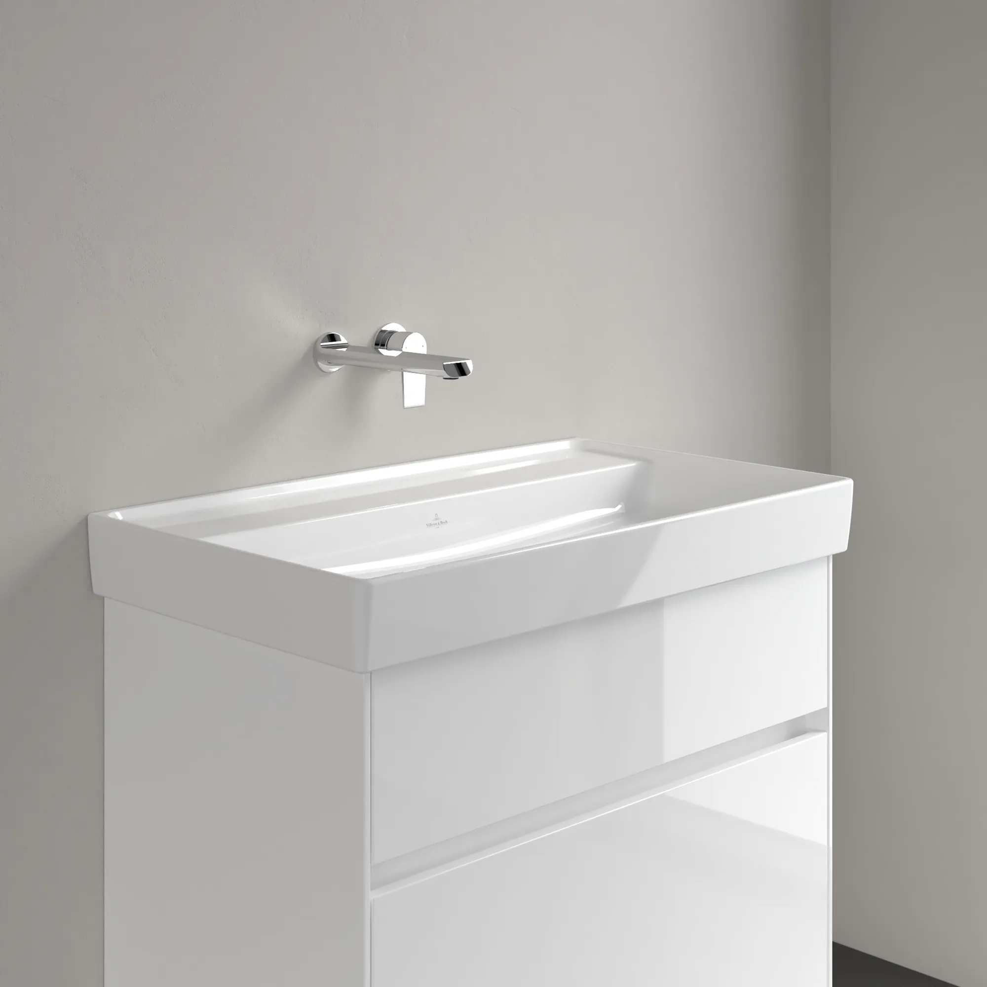 Villeroy & Boch Schrankwaschtisch aus TitanCeram „Collaro“ 800 × 465 × 160 mm, ohne Hahnlochbohrung in Weiß Alpin Villeroy & Boch Schrankwaschtisch aus TitanCeram „Collaro“ 800 × 465 × 160 mm, ohne Hahnlochbohrung in Weiß Alpin