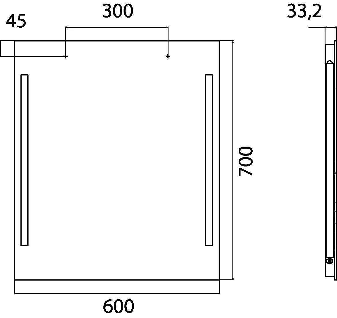 emco Lichtspiegel „Premium“ 60 × 70 cm emco Lichtspiegel „Premium“ 60 × 70 cm