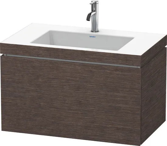 Duravit Möbelset c-shaped Set wandhängend wandhängend „L-Cube“ 80 × 50 × 48 cm Eiche Dunkel gebürstet