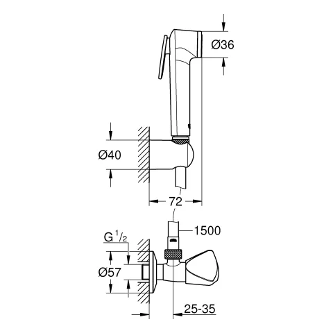 Wandhalterset Tempesta-F Trigger Spray 30 26357, mit Absperrventil, 1 Strahlart, Handbrause mit Betätigungstaste, Handbrausehalter, Brauseschlauch 1.500 mm, Absperrventil 1/2″, chrom Wandhalterset Tempesta-F Trigger Spray 30 26357, mit Absperrventil, 1 Strahlart, Handbrause mit Betätigungstaste, Handbrausehalter, Brauseschlauch 1.500 mm, Absperrventil 1/2″, chrom