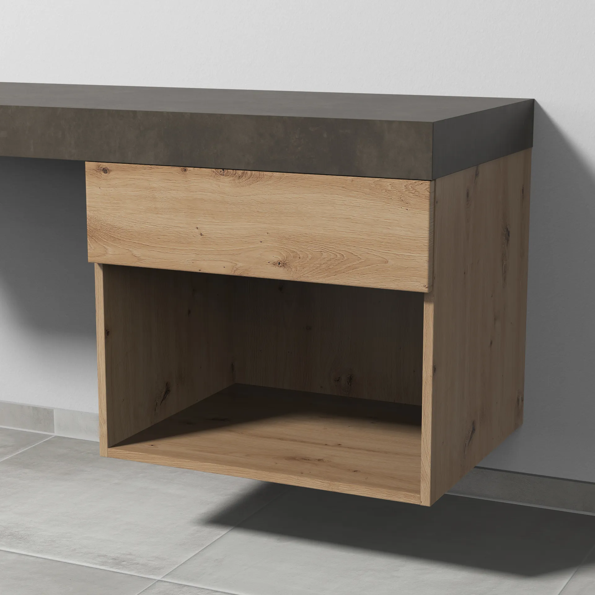 Sanipa Anbauschrank „2morrow“ 600 × 510 × 520 mm in Eiche Natural-Touch