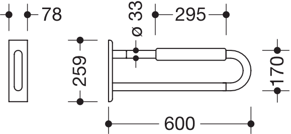 HEWI Wandgriff „Serie 801“