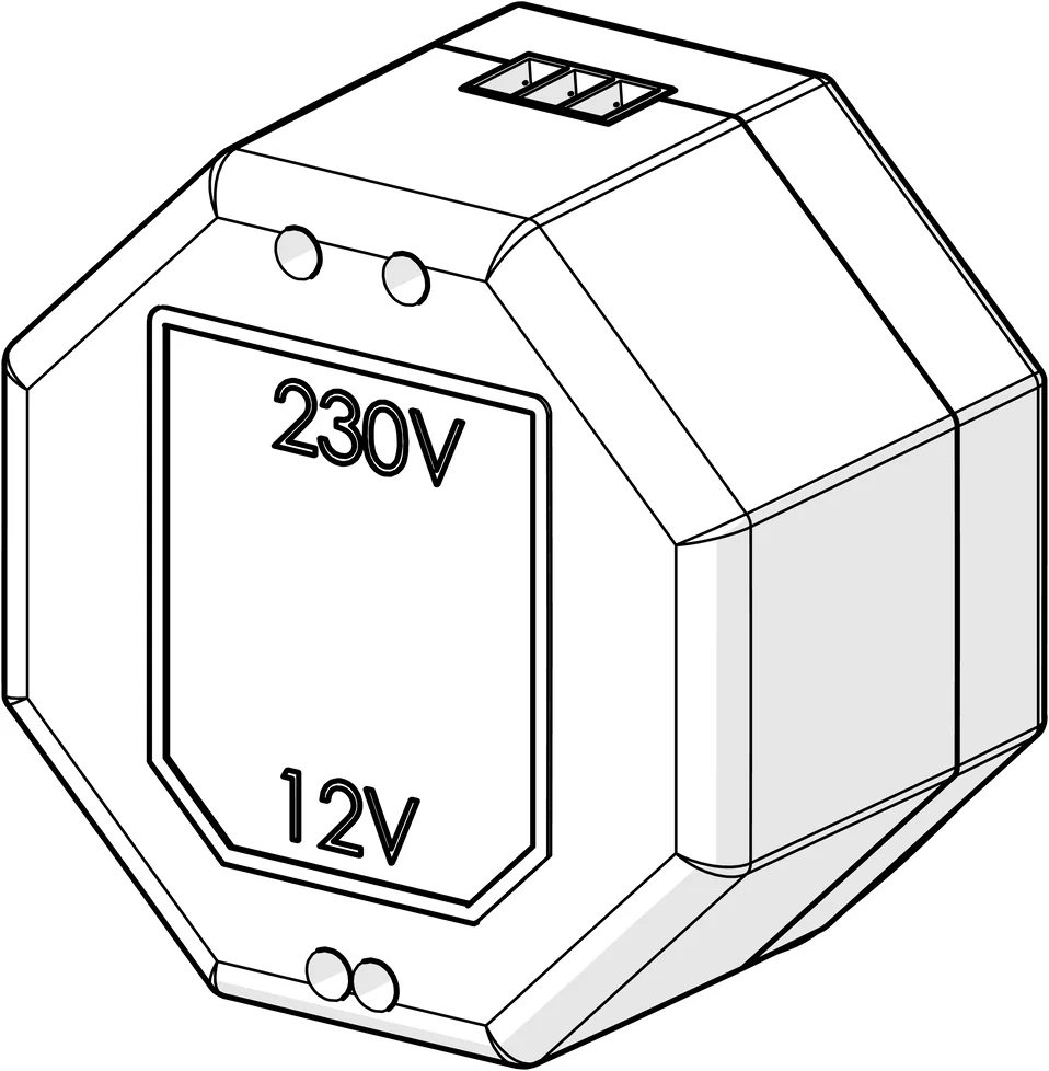 Hansa Transformator Hansa 6499 230⁄12 VDC 1A, Unterputz-Netzteil für berührungslose Armaturen Hansa Transformator Hansa 6499 230⁄12 VDC 1A, Unterputz-Netzteil für berührungslose Armaturen