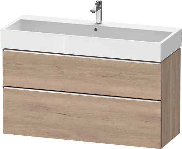 Duravit Waschtischunterschrank wandhängend „D-Neo“ 118,4 × 62,5 × 44,2 cm in Eiche Marmoriert