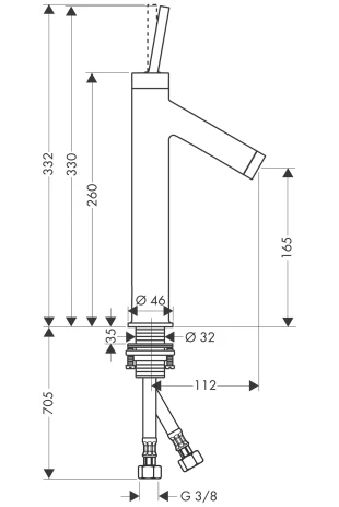 Waschtischmischer 170 Axor Starck chrom