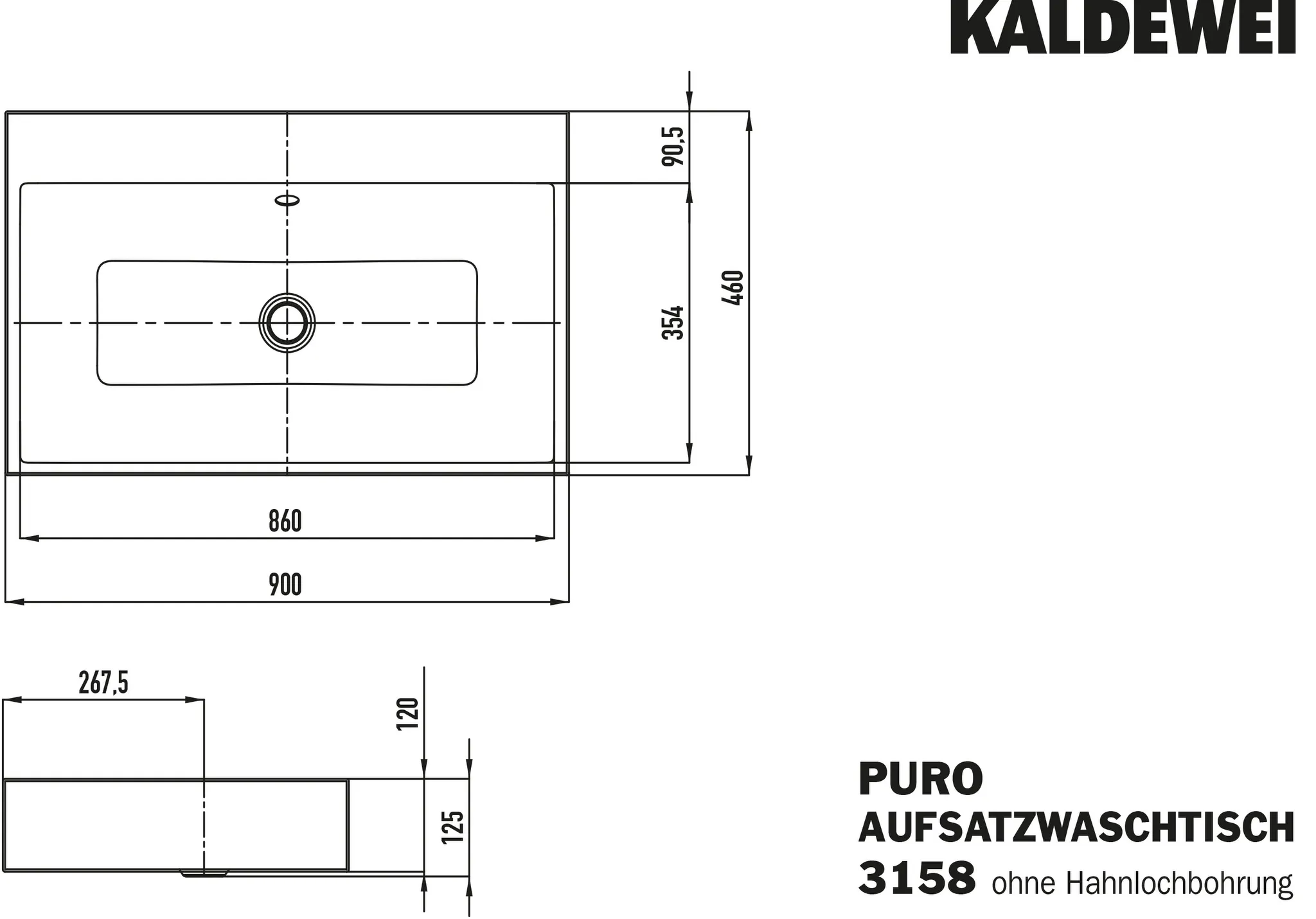 Aufsatzwaschtisch „Puro“ 90 × 46 cm, mit Überlauf, ohne Hahnlochbohrung in schwarz mit Perl-Effekt Aufsatzwaschtisch „Puro“ 90 × 46 cm, mit Überlauf, ohne Hahnlochbohrung in schwarz mit Perl-Effekt