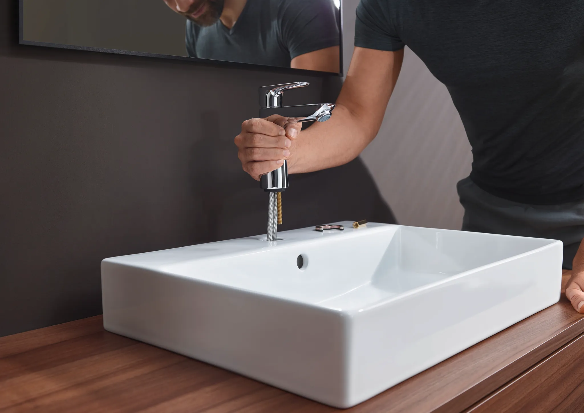 Hansgrohe Talis E Einhebel-Waschtischmischer 110 mit Zugstangen-Ablaufgarnitur, Chrom Hansgrohe Talis E Einhebel-Waschtischmischer 110 mit Zugstangen-Ablaufgarnitur, Chrom