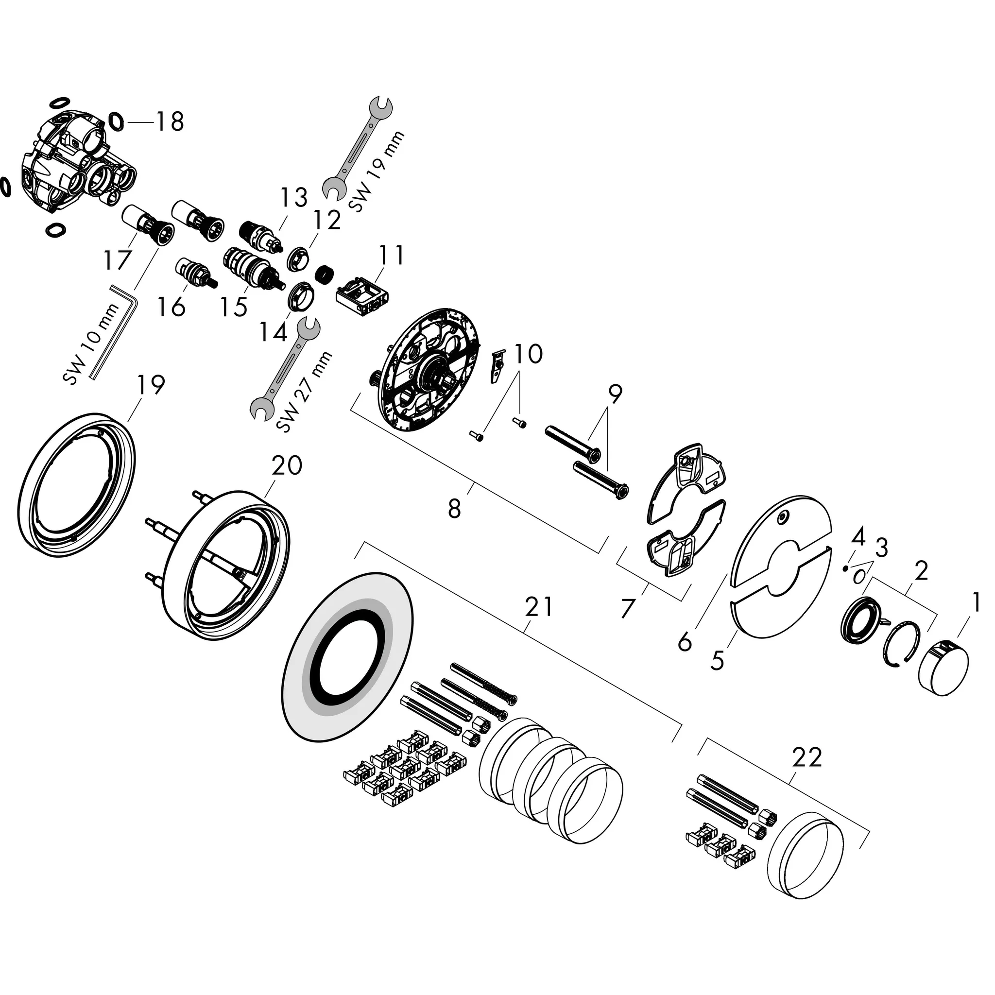 ShowerSelect Comfort S Thermostat Unterputz für 1 Verbraucher Chrom ShowerSelect Comfort S Thermostat Unterputz für 1 Verbraucher Chrom