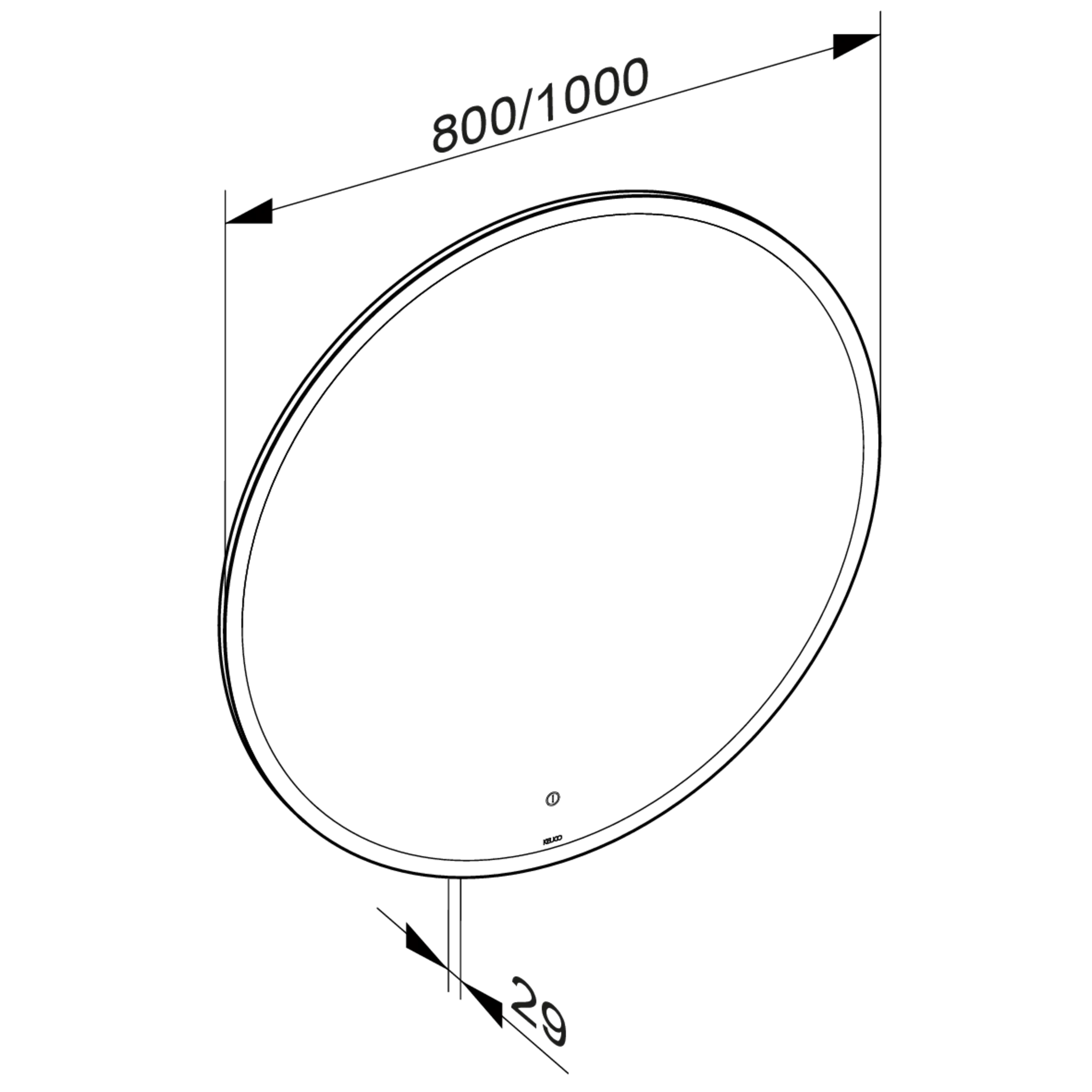 KEUCO Spiegel ⌀ 800 mm