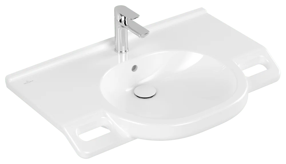 Villeroy & Boch ViCare Waschbecken Oval 810x560mm Weiß Alpin CeramicPlus