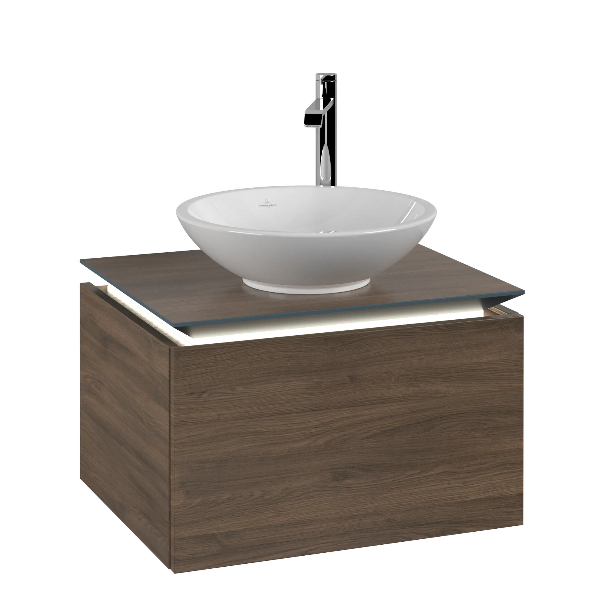 Villeroy & Boch Waschtischunterschrank „Legato“ für Schrankwaschtisch 600 × 380 × 500 mm Arizona Oak, für Becken mittig Villeroy & Boch Waschtischunterschrank „Legato“ für Schrankwaschtisch 600 × 380 × 500 mm Arizona Oak, für Becken mittig