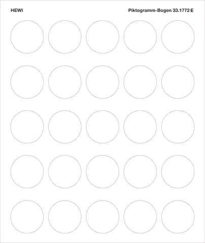 HEWI Piktogrammbogen Kids PG68 40mm HEWI Piktogrammbogen Kids PG68 40mm