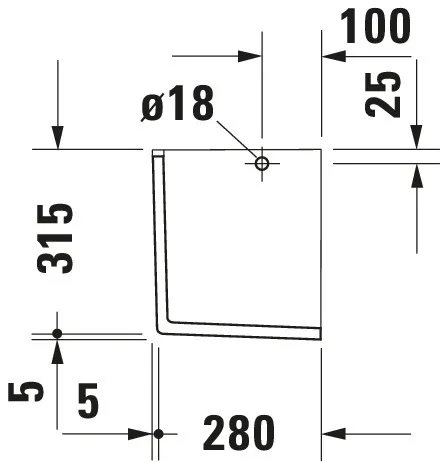 Halbsäule Starck 3 für 030065/60/55 u.030480/70/10 weiß