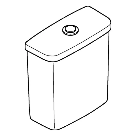 Aufputzspülkasten Bau Keramik 39436, Anschluss von unten, aus Sanitärkeramik, alpinweiß Aufputzspülkasten Bau Keramik 39436, Anschluss von unten, aus Sanitärkeramik, alpinweiß
