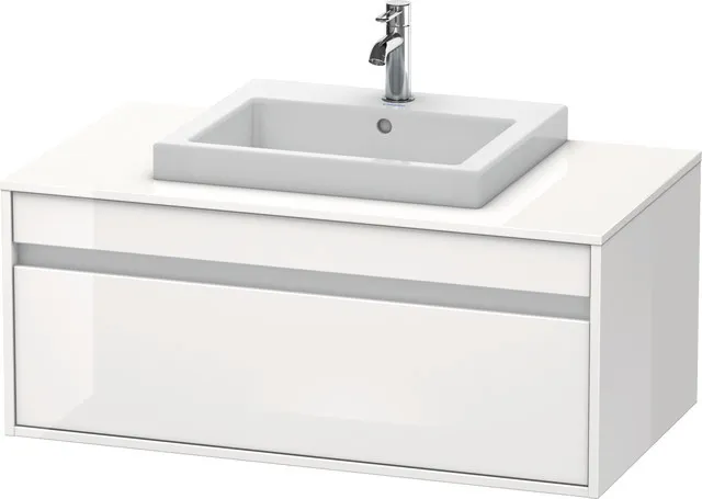 Duravit Waschtischunterschrank wandhängend „Ketho“ 100 × 42,6 × 55 cm Weiß Hochglanz