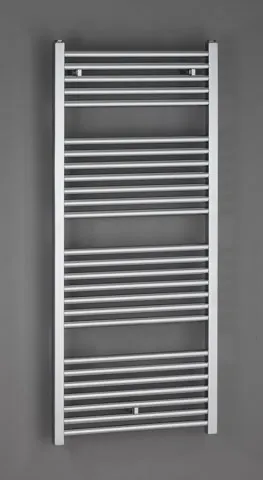 Zehnder Design-Heizkörper „Zeno“ für Warmwasser-Zentralheizung oder gemischten Betrieb mit 50 mm-Mittelanschluss einlagig 60 × 118,4 cm in Chrom