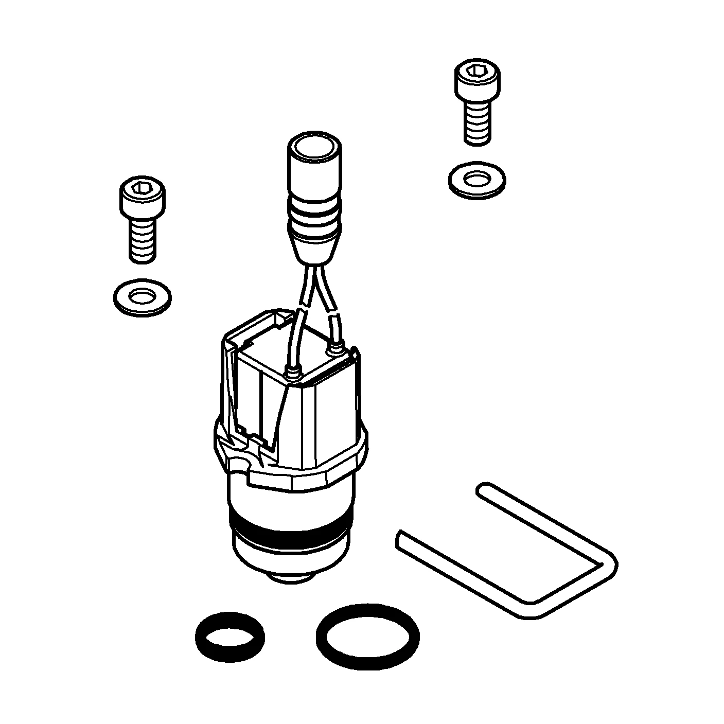 Magnetventil 42479, für Eurosmart CE, Essence E und Bau Cosmopolitan E Infrarot Elektronik Waschtischarmatur, 6 V und 230 V, chrom