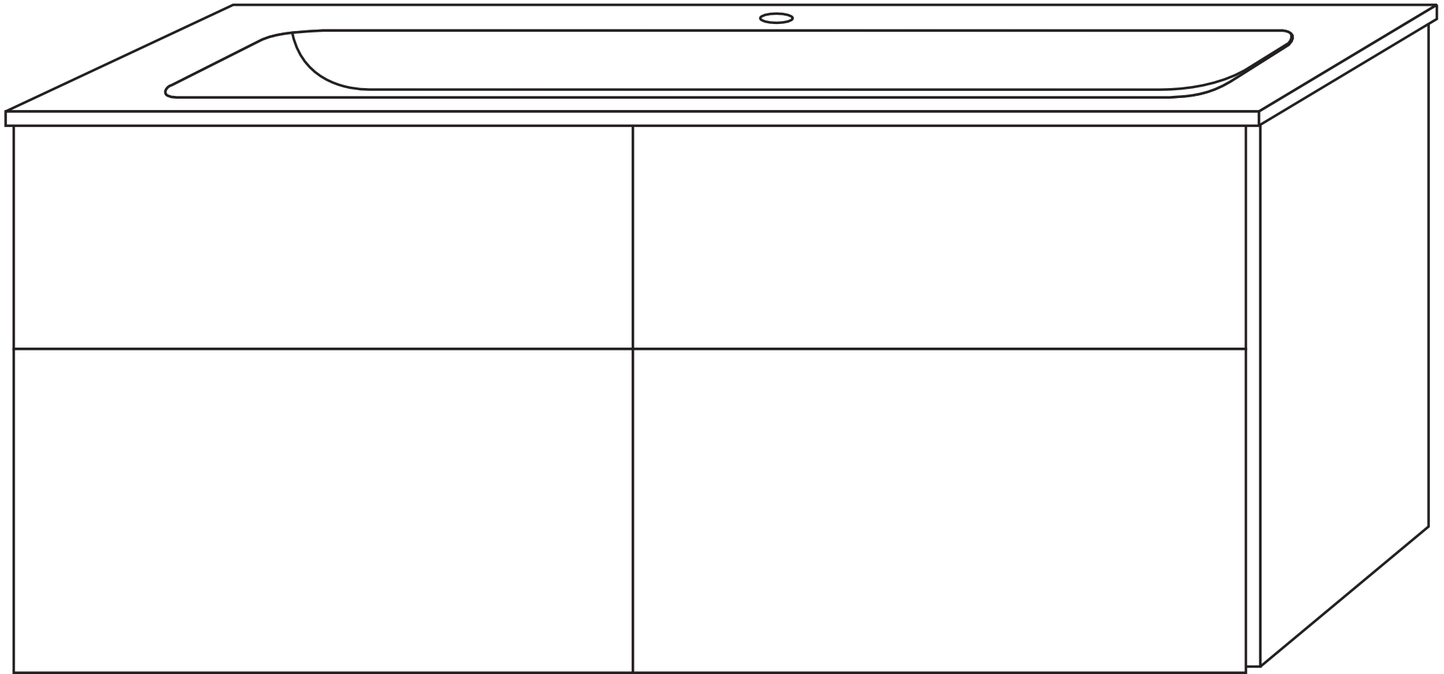 Sanipa Glas-Waschtisch-Waschtischunterschrank mit Waschtischunterschrank „3way“ 1300 × 582 × 487 mm in Wine-Red, mit Hahnlochbohrung Sanipa Glas-Waschtisch-Waschtischunterschrank mit Waschtischunterschrank „3way“ 1300 × 582 × 487 mm in Wine-Red, mit Hahnlochbohrung