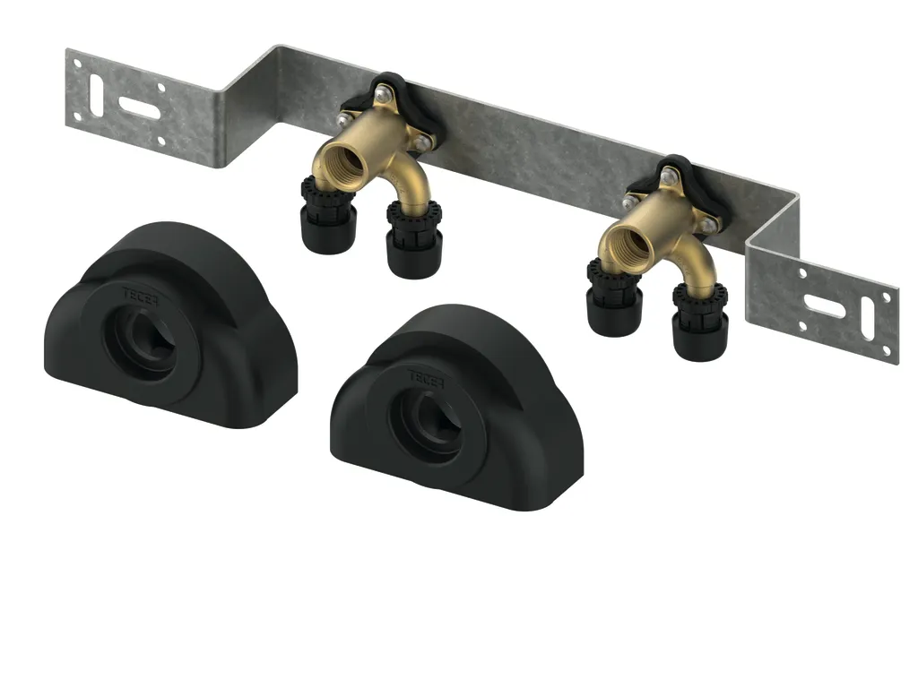 TECElogo-Ax Montageeinheit 150 mm mit U-Doppelwandscheibe Dimension 16 × Rp 1/2″, Si-Bronze TECElogo-Ax Montageeinheit 150 mm mit U-Doppelwandscheibe Dimension 16 × Rp 1/2″, Si-Bronze