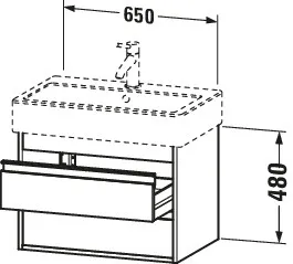 Duravit Waschtischunterschrank wandhängend „Ketho“ 65 × 48 × 44 cm in Basalt Matt Duravit Waschtischunterschrank wandhängend „Ketho“ 65 × 48 × 44 cm in Basalt Matt
