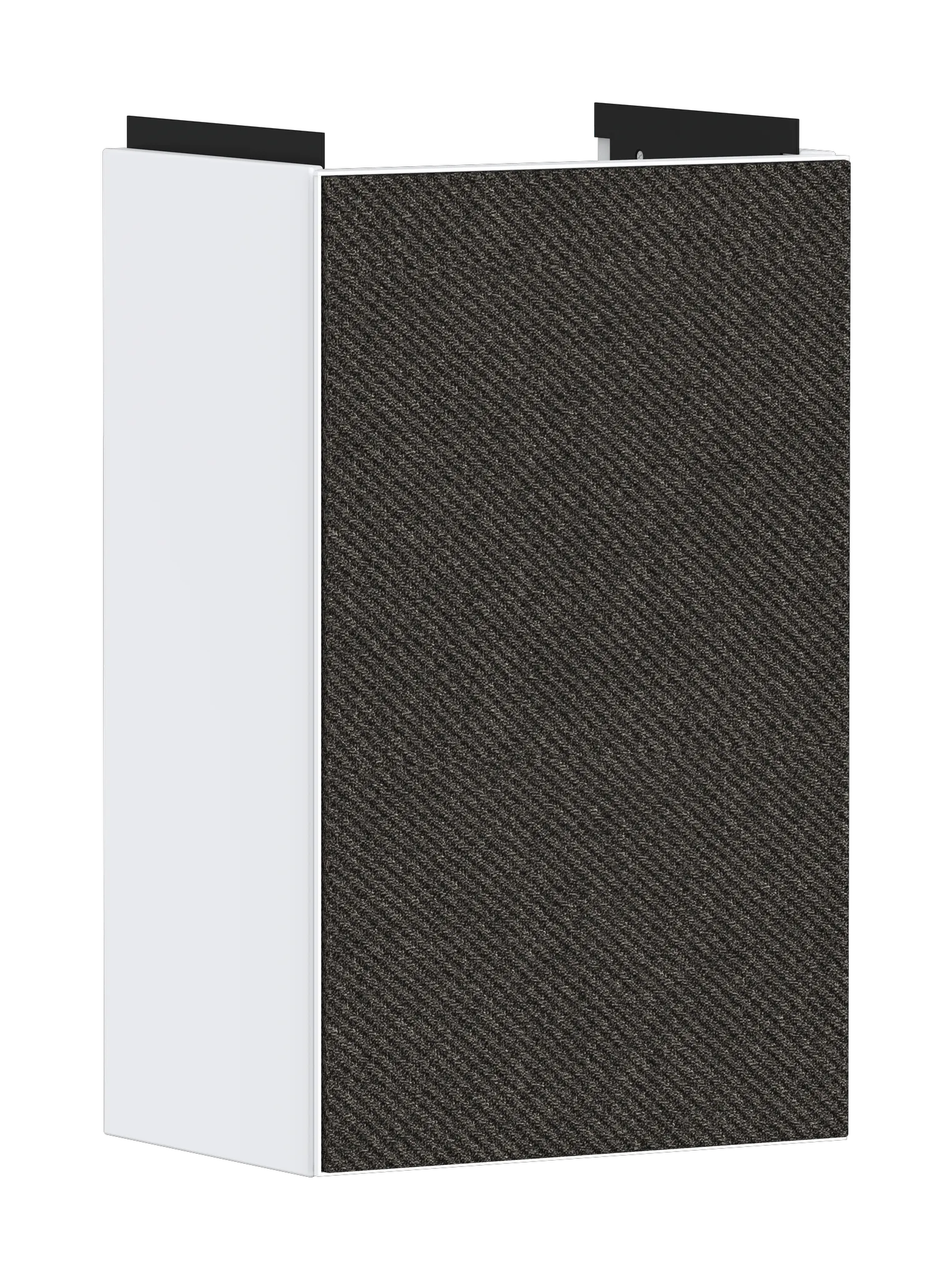 Xevolos E Waschtischunterschrank Mattweiß 340/245 für Handwaschbecken, Türanschlag rechts Weiß Metallic