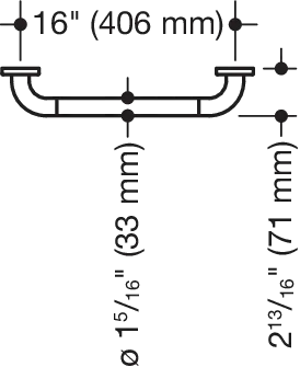 HEWI Haltegriff „Serie 801“ in Felsgrau HEWI Haltegriff „Serie 801“ in Felsgrau