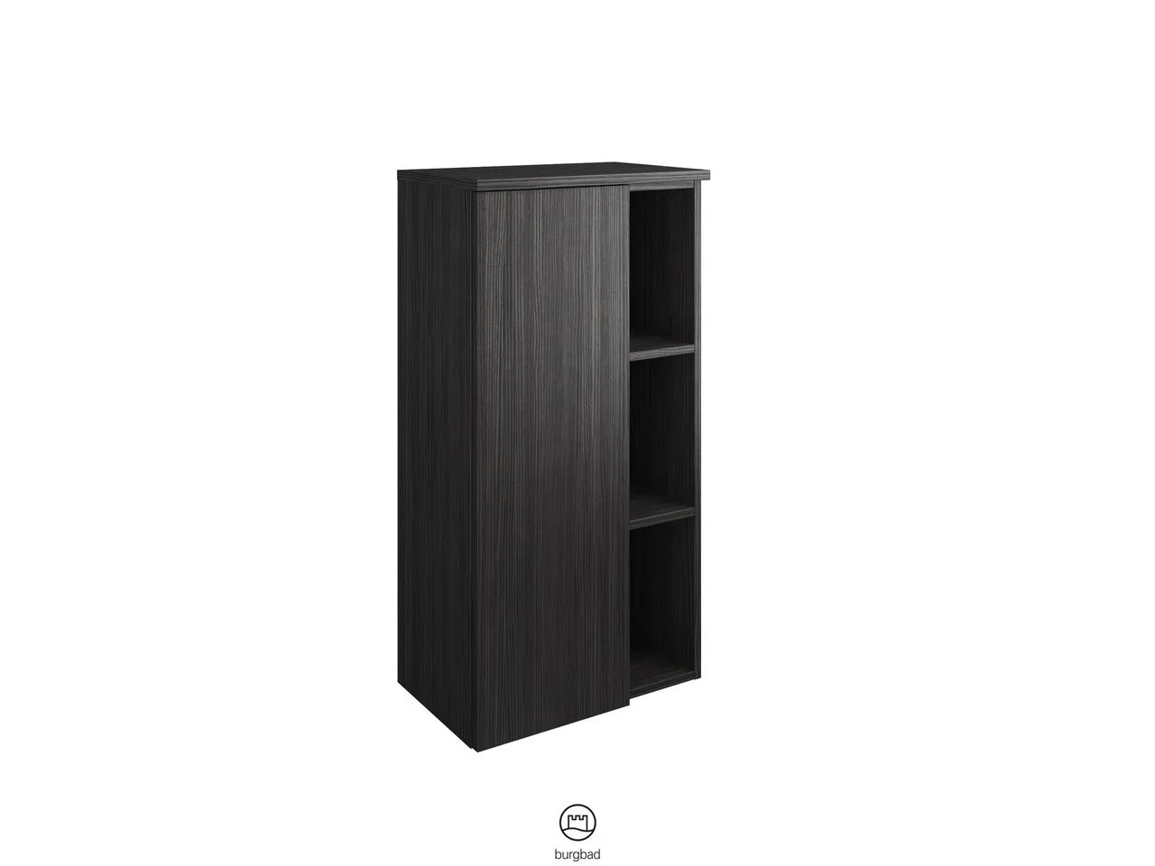 burgbad Hochschrank „Orell“ 540 × 980 × 360 mm in Nussbaum Dekor Samt