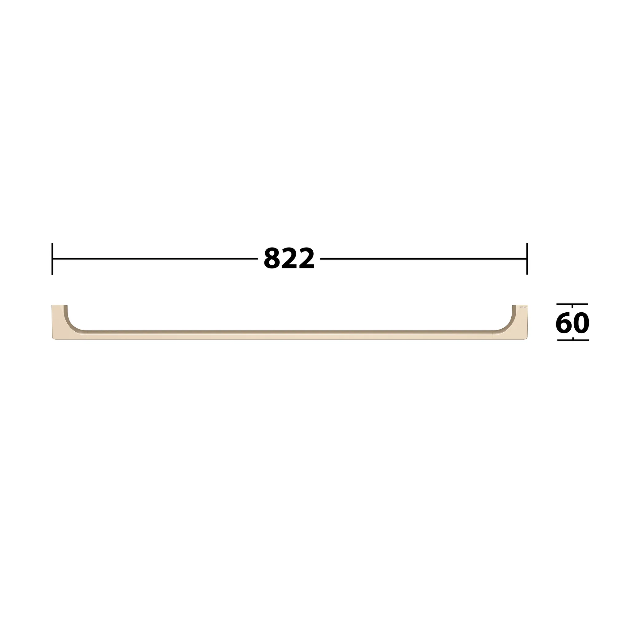 Edition 11 11101030800 Badetuchhalter 800 mm Bronze gebürstet