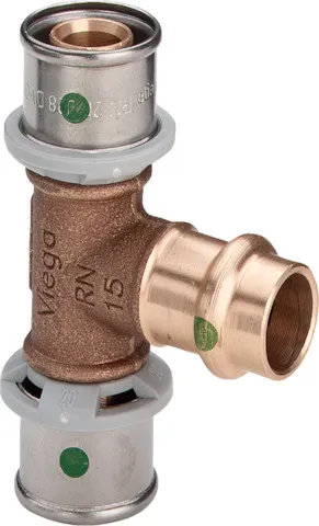 Viega „Sanfix P“ T-Stück mit 3 Muffen 20 × 15 × 20 mm Viega „Sanfix P“ T-Stück mit 3 Muffen 20 × 15 × 20 mm