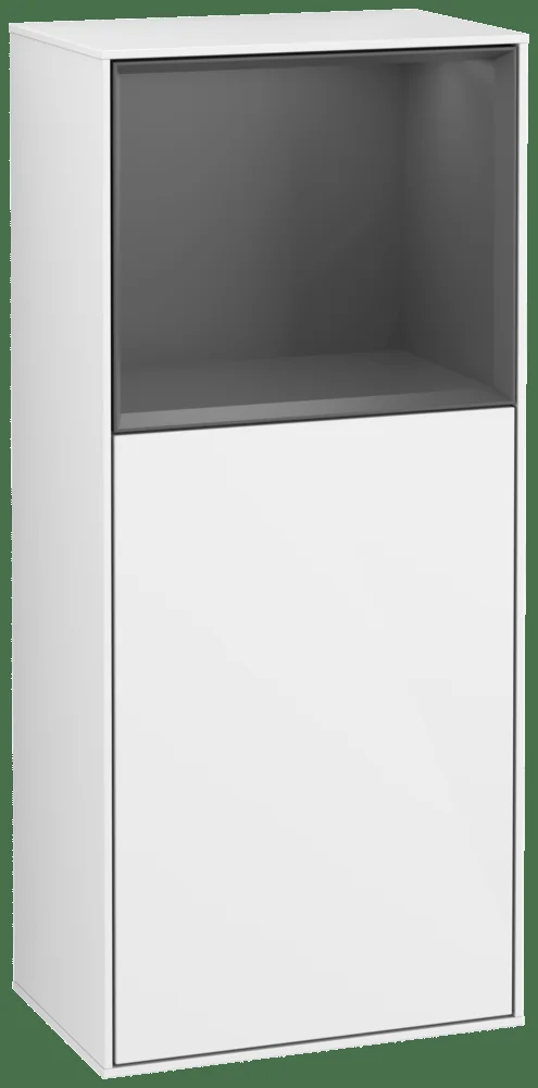Villeroy & Boch Finion Seitenschrank G50 418x936x270mm Glossy White Lacquer/Anthracite Matt Lacquer