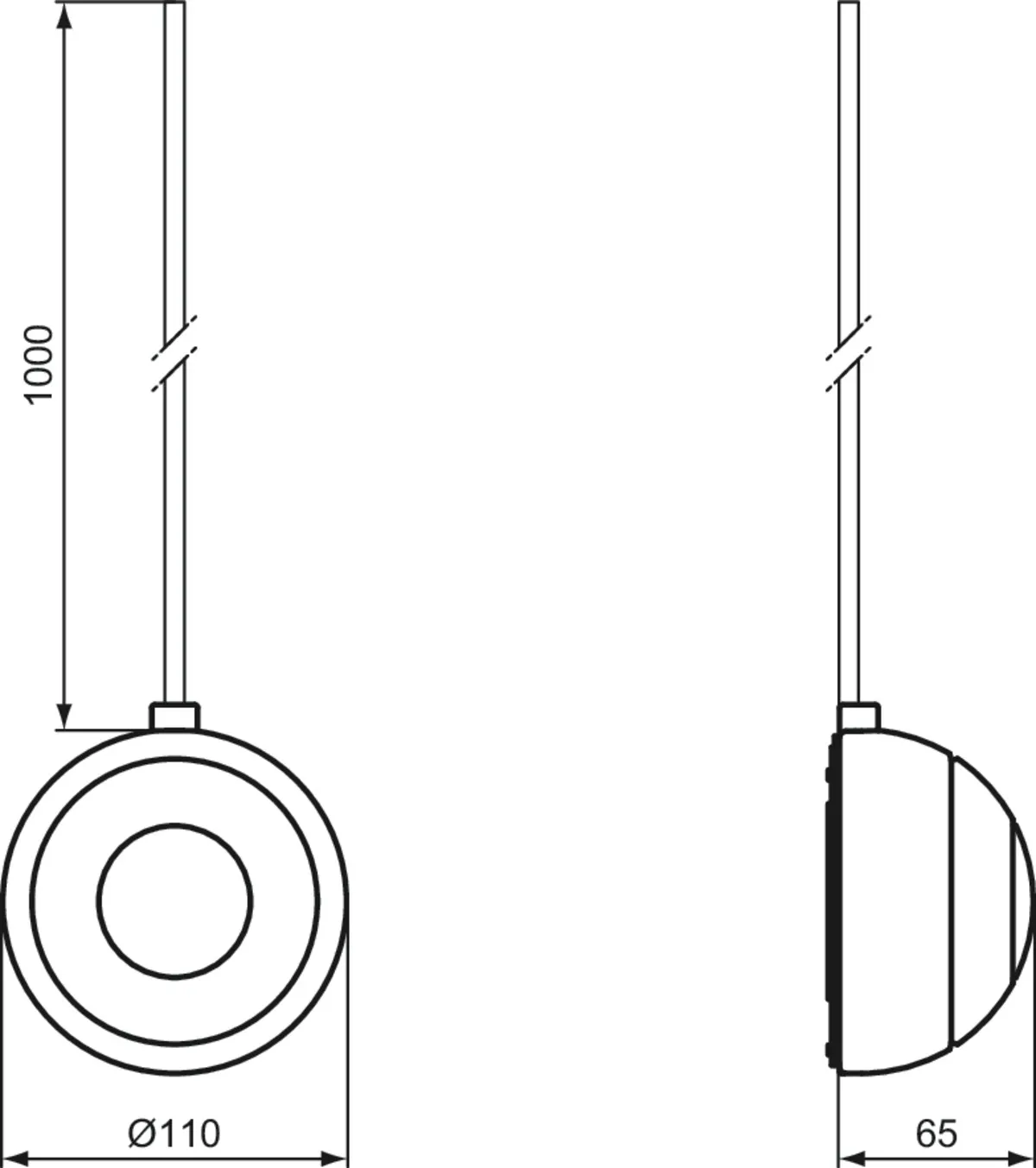 Ideal Standard Pneumatischer Antrieb ProSys Chrom, 110x65x1110 mm