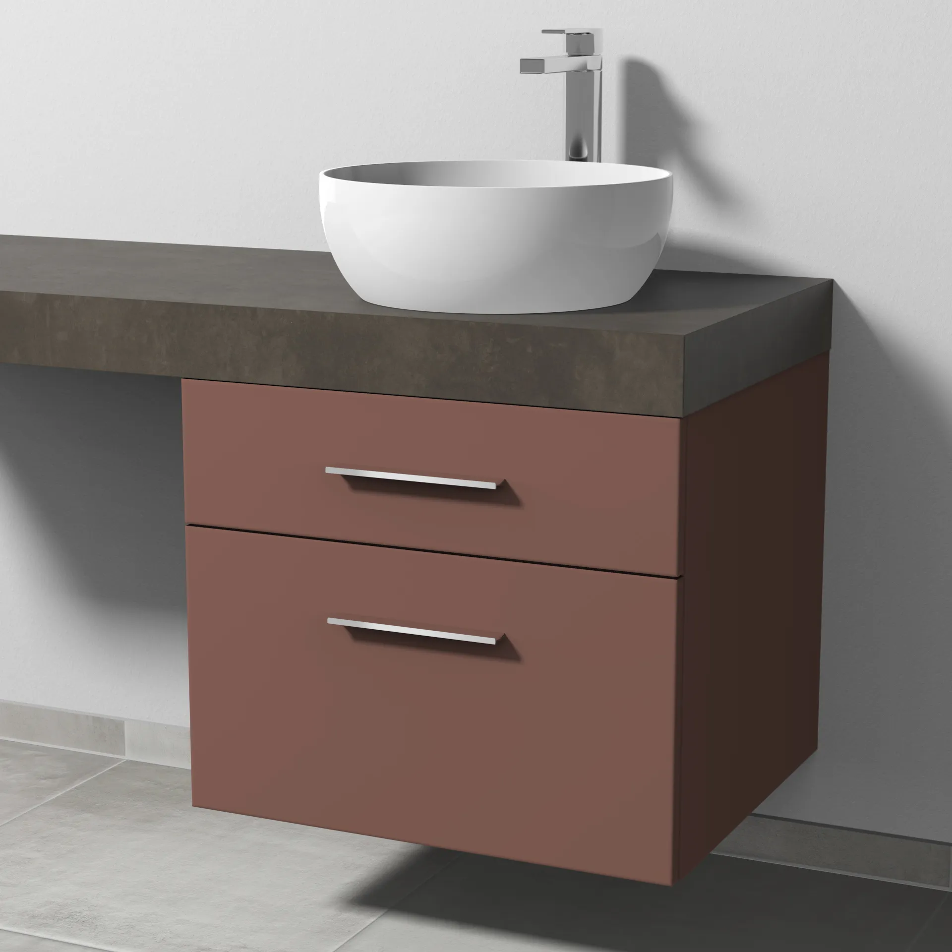 Sanipa Waschtischunterschrank „2morrow“ 600 × 510 × 520 mm in Wine-Red