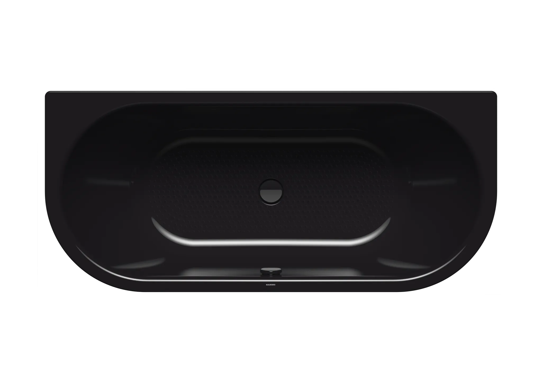 Kaldewei Badewanne „Centro Duo 2“ vorwand 170 × 75 cm mit Überlaufbohrung, in schwarz