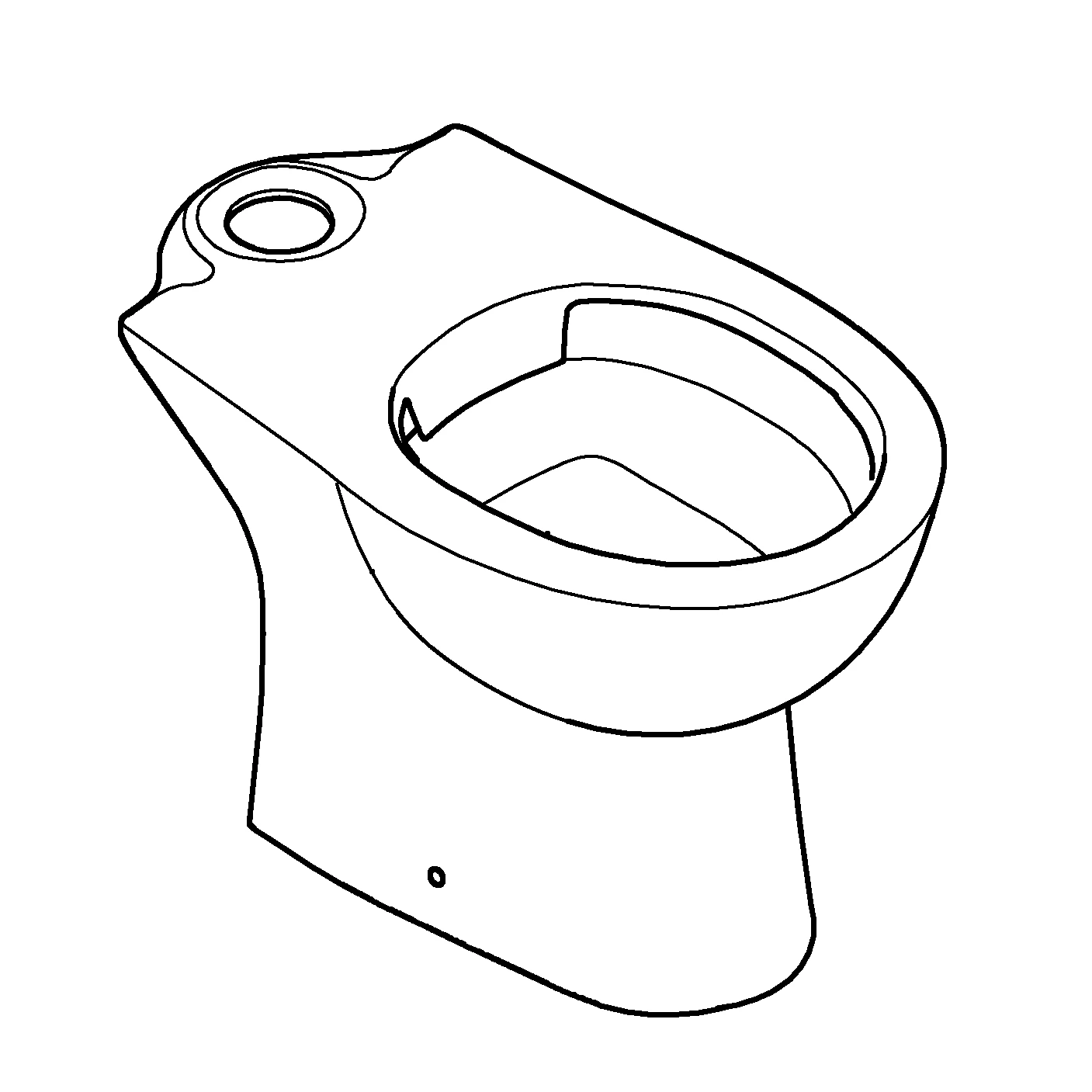 Stand-WC-Kombination Bau Keramik 39349, Tiefspüler, Abgang waagerecht, spülrandlos, aus Sanitärkeramik, alpinweiß