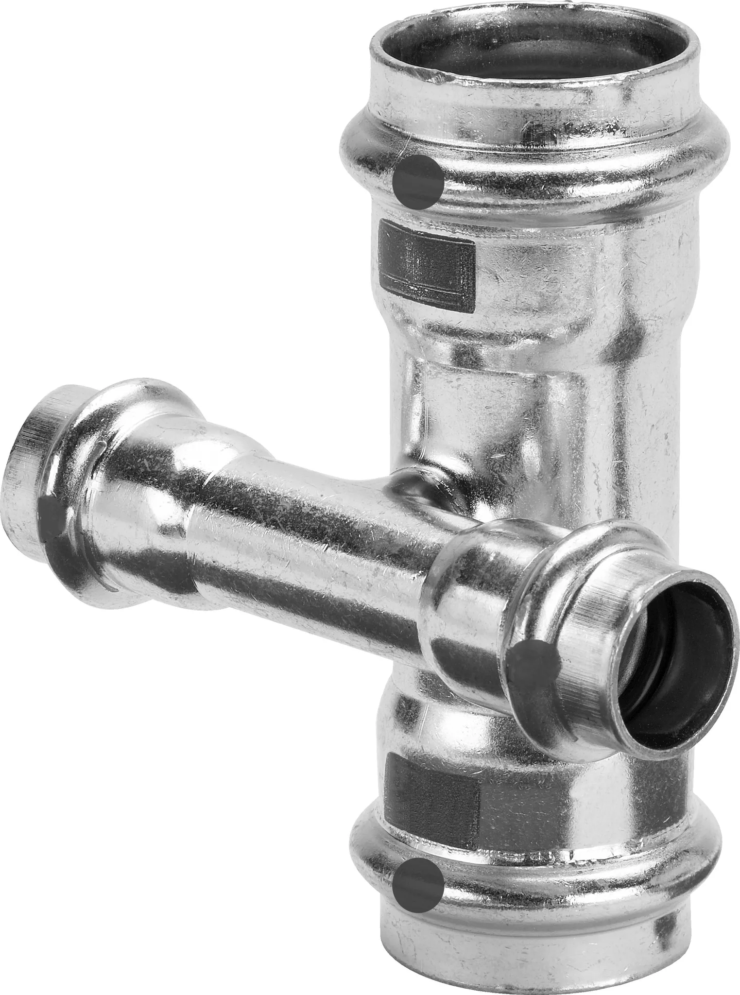 „Prestabo“ Fitting mit 4 Anschlüssen „Prestabo“ Fitting mit 4 Anschlüssen