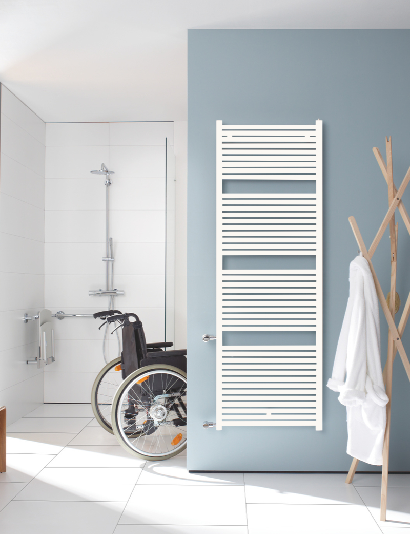 Zehnder Design-Heizkörper Toga elektrisch Edelweiß, 1.173 x 35 x 500 mm, RAL 9016, spritzwassergeschützt IP44 Zehnder Design-Heizkörper Toga elektrisch Edelweiß, 1.173 x 35 x 500 mm, RAL 9016, spritzwassergeschützt IP44
