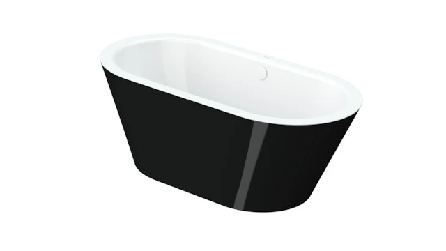 Bette oval Badewanne „BetteStarlet Oval Silhouette“ 150 × 80 cm in Schwarz (matt)