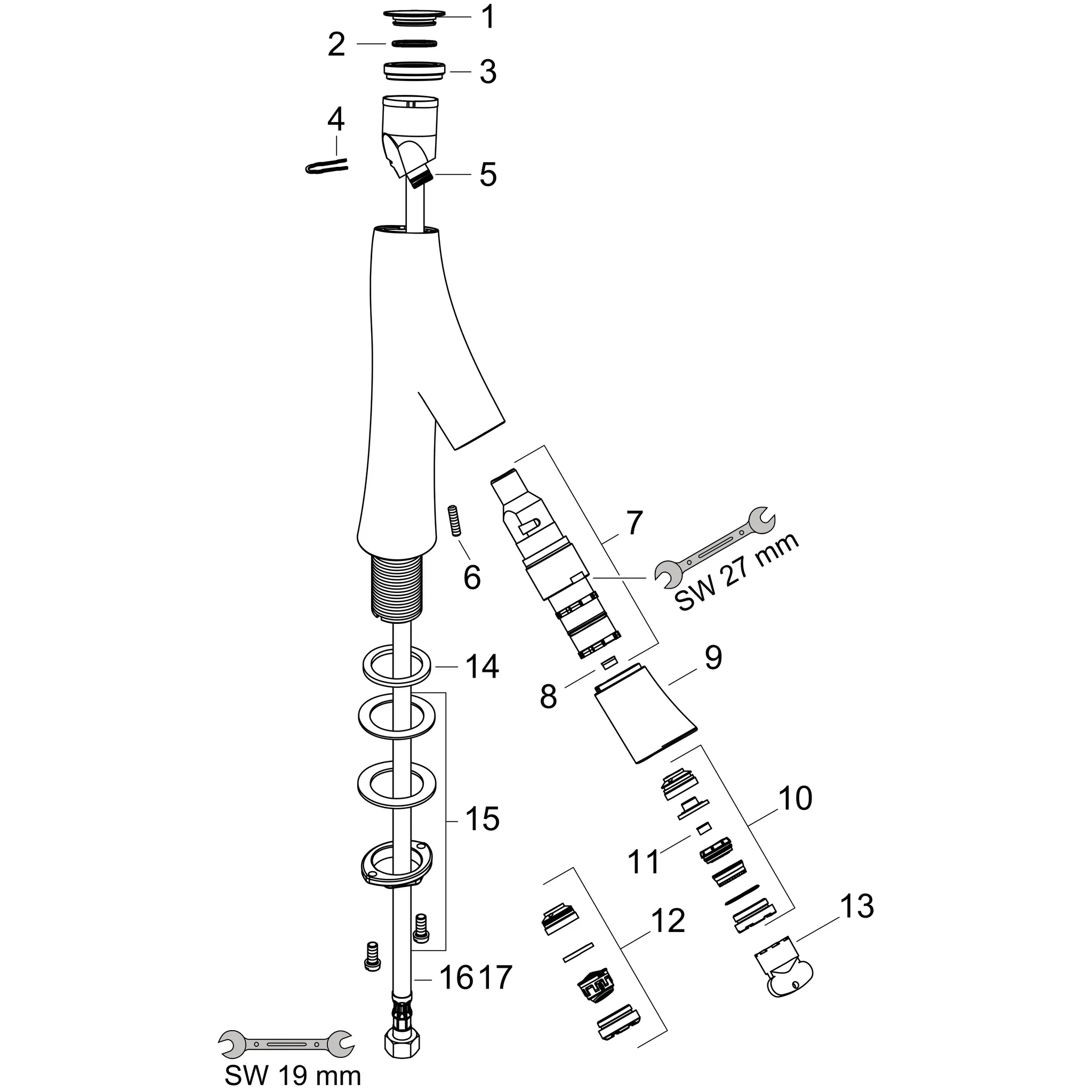 Standventil Axor Starck Organic chrom Standventil Axor Starck Organic chrom