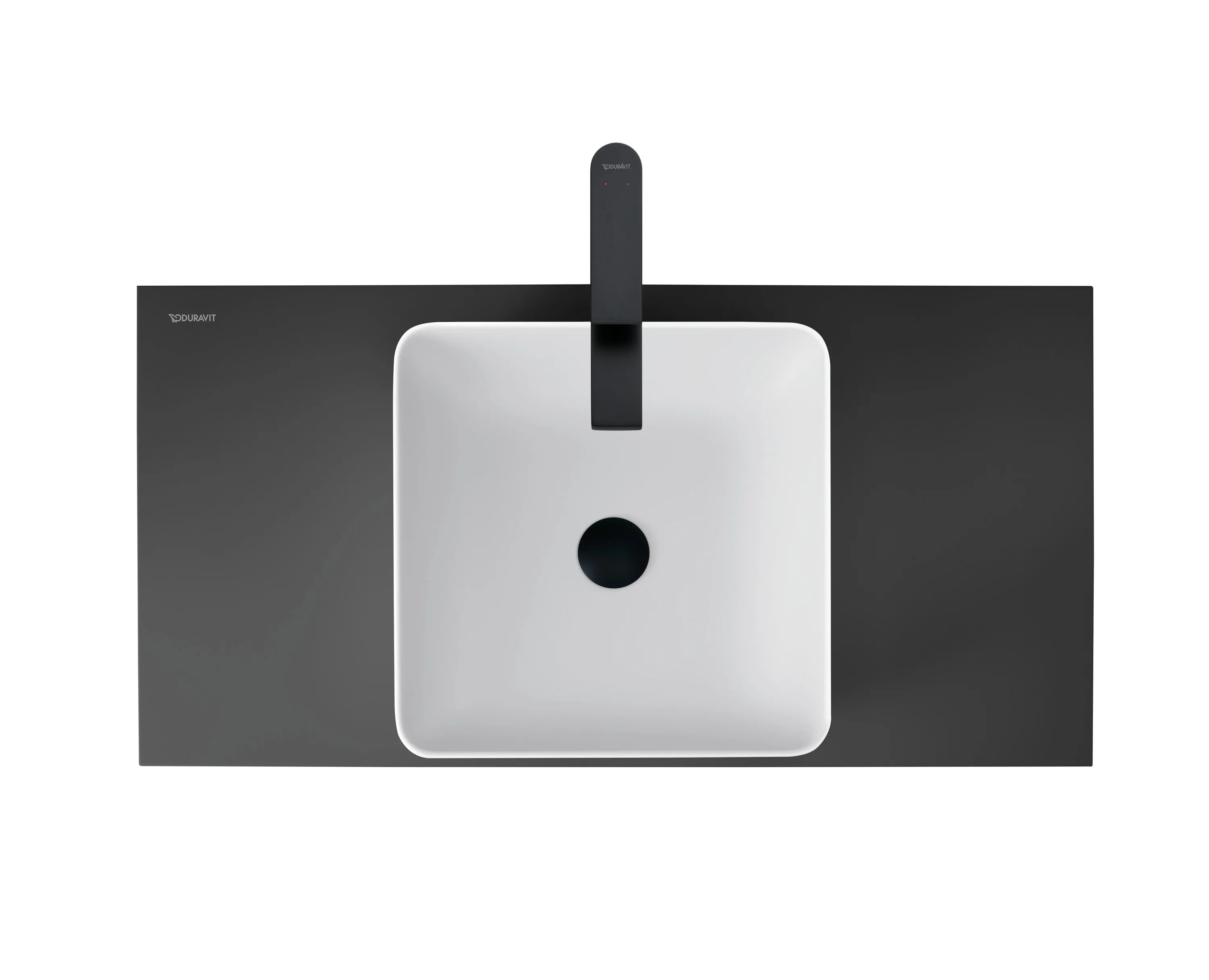 Einhand-Waschtischarmatur „Tulum by Starck“ Ausladung 155 mm in Schwarz (matt)