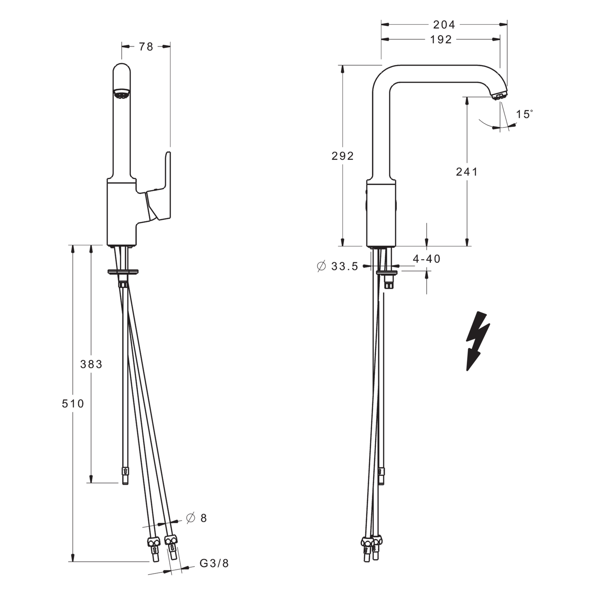 Hansa Einhand-Küchenarmatur Niederdruck „Primo“ Ausladung 192 mm in chrom Hansa Einhand-Küchenarmatur Niederdruck „Primo“ Ausladung 192 mm in chrom