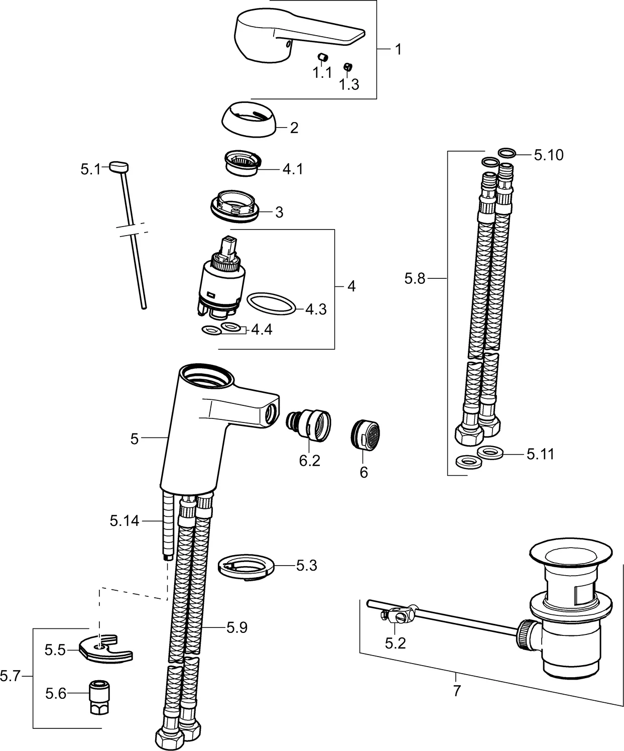 HansaTWIST Bidetarmatur Einhebelmischer HansaTWIST 0906 Zugstangenablaufgarnitur Ausladung 112 mm DN15 Chrom HansaTWIST Bidetarmatur Einhebelmischer HansaTWIST 0906 Zugstangenablaufgarnitur Ausladung 112 mm DN15 Chrom