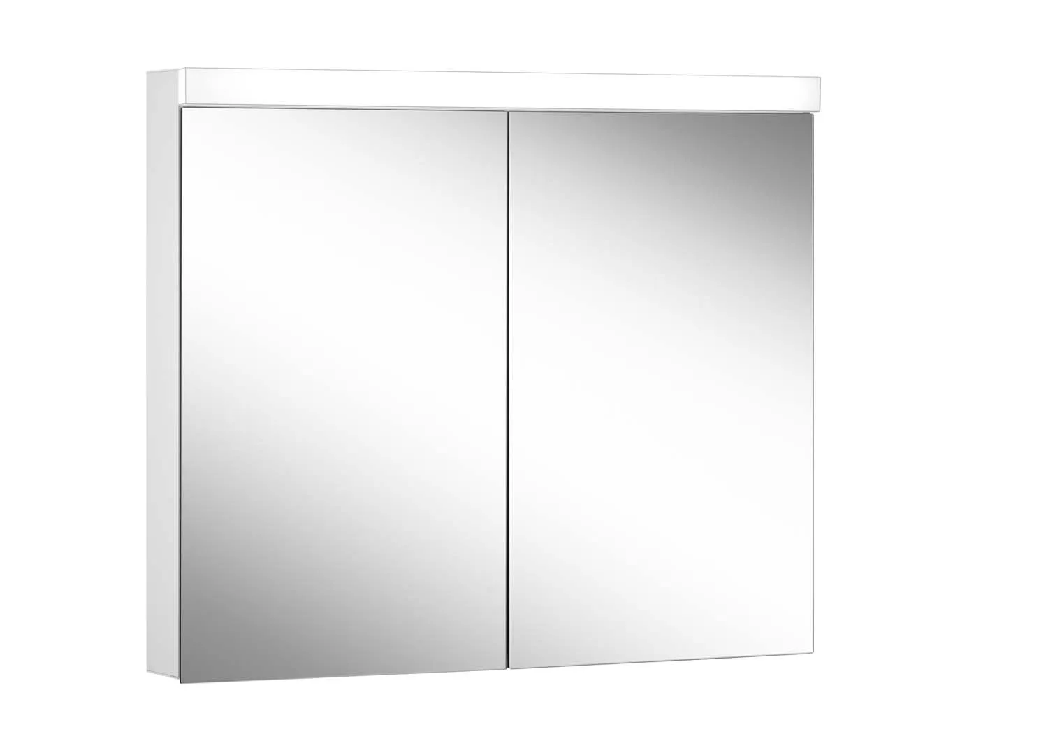 Schneider Spiegelschrank LOB 90/2/LED - Weißer LED-Spiegelschrank (895 x 747 x 133 mm) mit Aluminiumkorpus, Schweizer Ausführung Schneider Spiegelschrank LOB 90/2/LED - Weißer LED-Spiegelschrank (895 x 747 x 133 mm) mit Aluminiumkorpus, Schweizer Ausführung