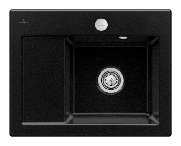 Villeroy & Boch Einbau-Küchenspülbecken „Subway“ 45 Compact 650 × 510 × 220 mm, für Becken rechts in Chromite