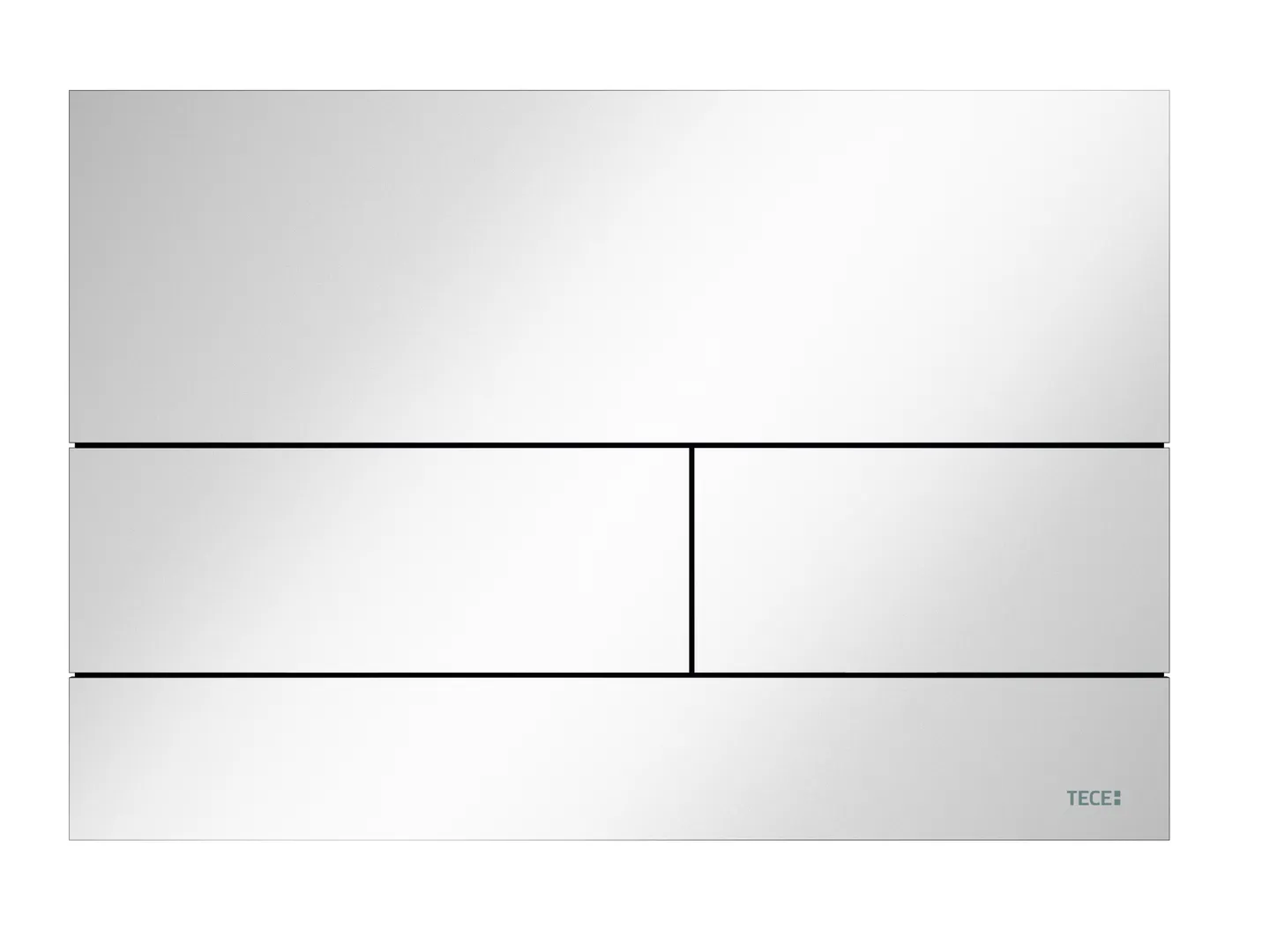 TECEsquare II Metall WC-Betätigungsplatte, weiß glänzend, Zweimengentechnik