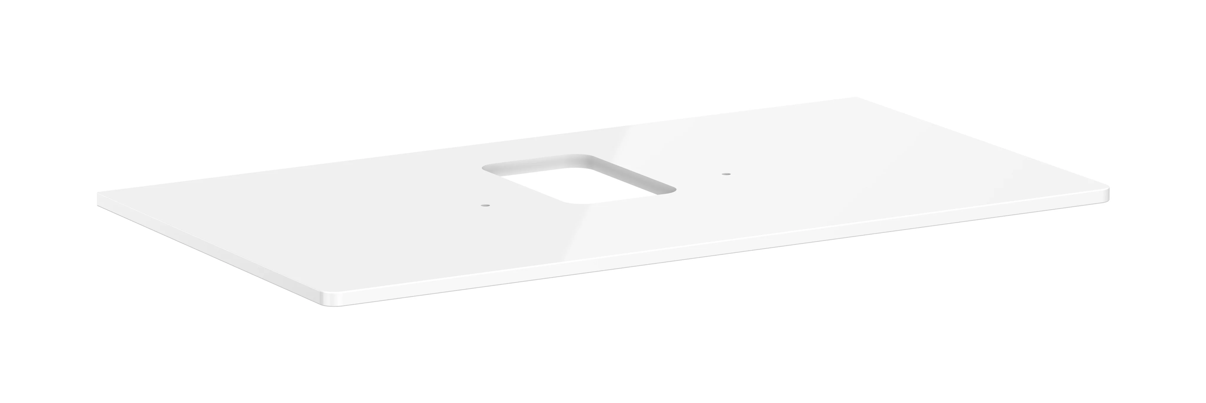 Hansgrohe Xelu Q Konsole, weiß Hochglanz, 980 x 540 mm, mittiger Beckenausschnitt für Aufsatzwaschtisch mit Hahnloch