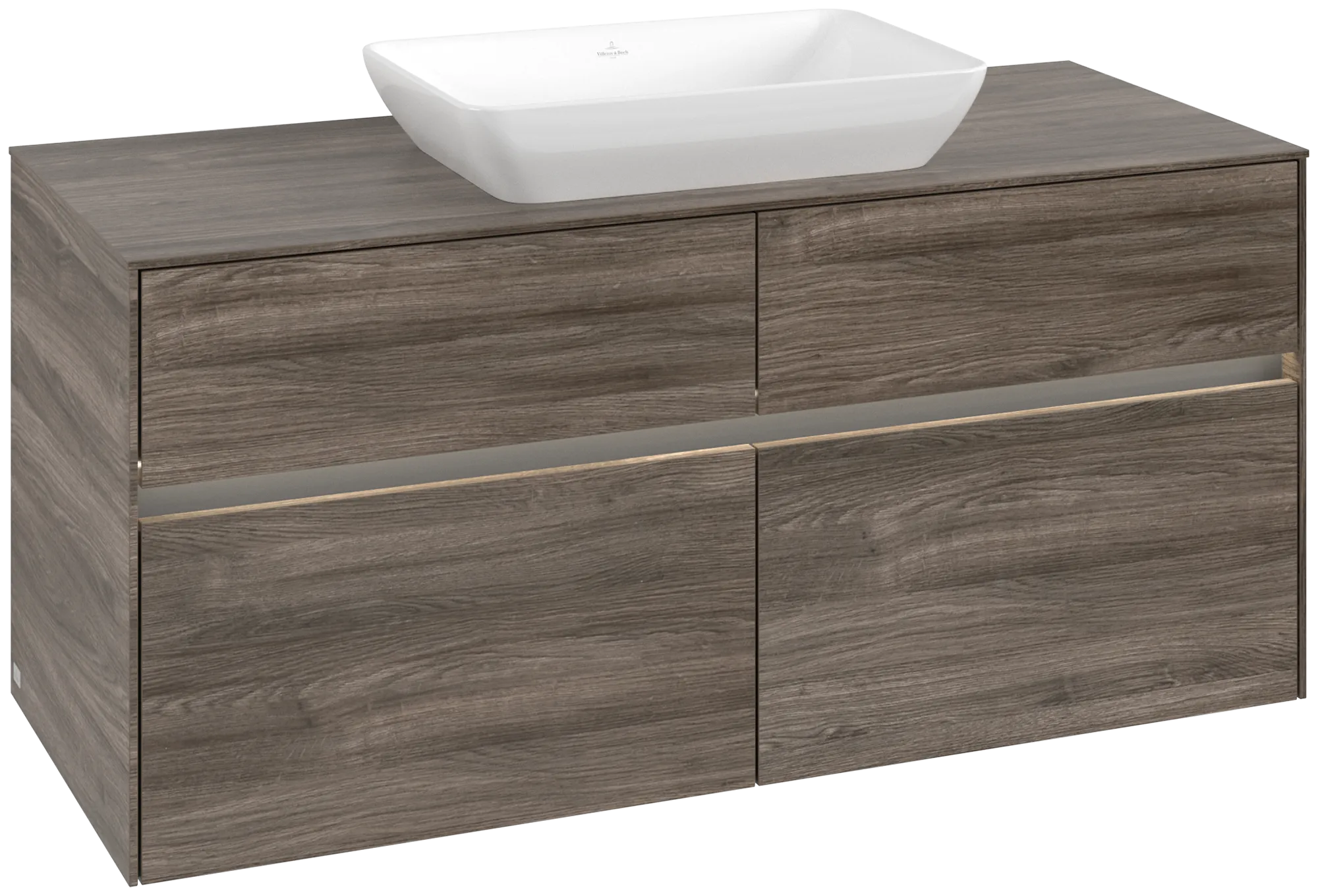 Villeroy & Boch Collaro Waschbeckenunterschrank C112B0, 1200x548x500mm, mit Beleuchtung