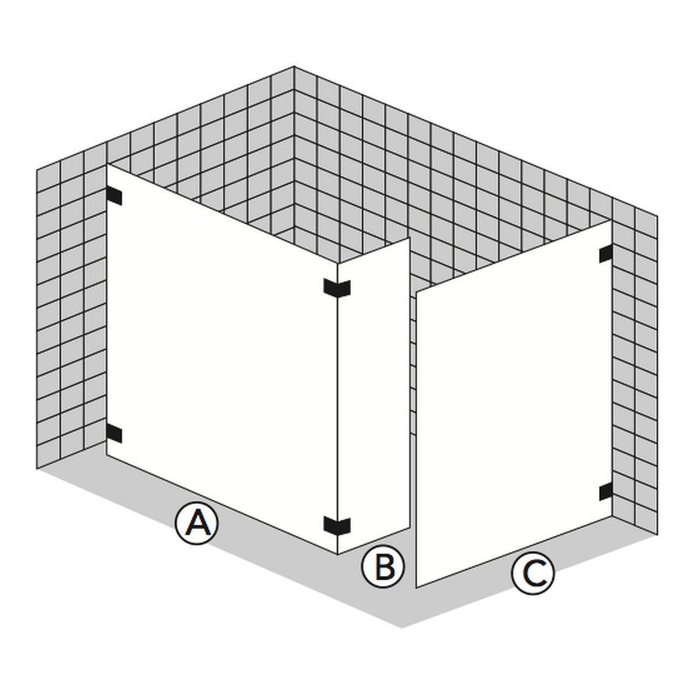 Sprinz Walk-In-Duschkabine Walk-In „Inloop“ rahmenlos B: 2000 mm H: 2100 mm T: 8 mm Sprinz Walk-In-Duschkabine Walk-In „Inloop“ rahmenlos B: 2000 mm H: 2100 mm T: 8 mm