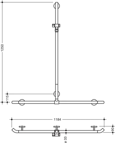 HEWI Haltegriff „System 800K“ in Rubinrot HEWI Haltegriff „System 800K“ in Rubinrot