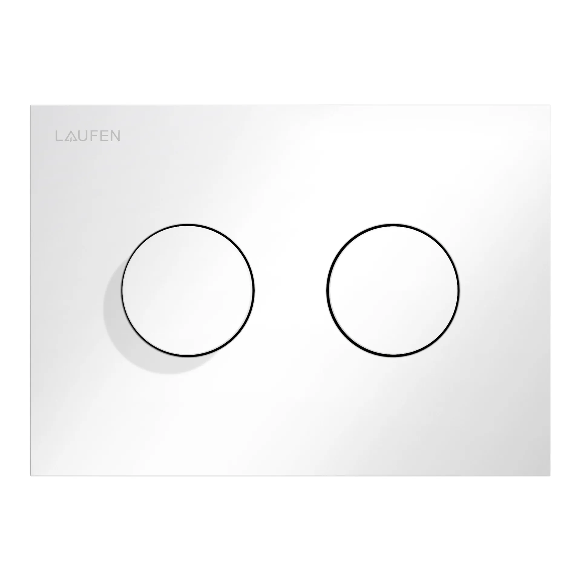 Betätigungsplatte GROOVE INEO 203x145x6, aus Kunsstoff, für Frontbetätigung oder Betätigung von oben, für Unterputz-Spülkasten mit Dual-Flush 2-Mengen-Spülsystem, auch für flächenbündigen Einbau geeignet, weiß