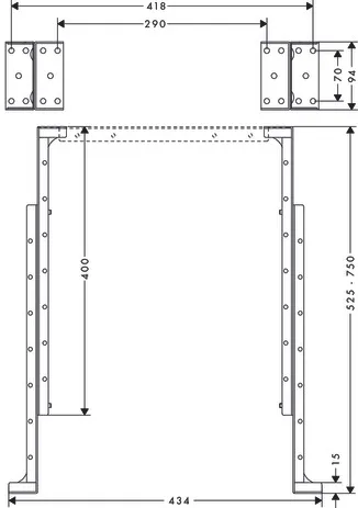 Montagewinkel Axor sBox für Montageplatte Fliesenrand Montagewinkel Axor sBox für Montageplatte Fliesenrand